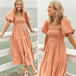 Abercrombie & Fitch x Dede & Emily Linen Blend Midi